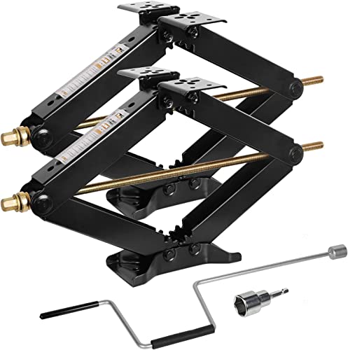 Weize Camper Rv Trailer Stabilizer Leveling Scissor Jacks With Handle -24"- 7500Lbs - Set Of 2 #TOP12