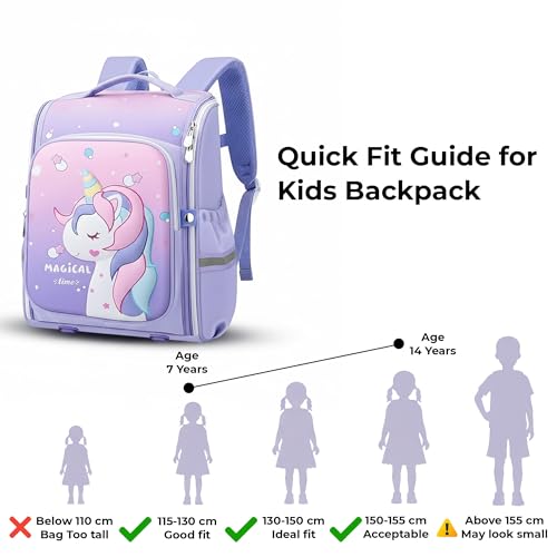 Image of 3D School Bag for Girls Boys & Kids | Lightweight Cartoon Backpack for School | Multi Compartment Primary School Bag | Durable Book and Lunch Backpack (6-13 Years)