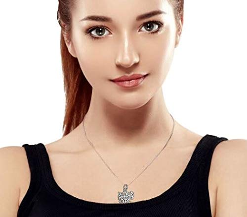 Inspirational Words Daddys Little Blue Inlay Created Opal Pendant Necklace For Daughter Teen .925 Sterling Silver October Birthstone 6