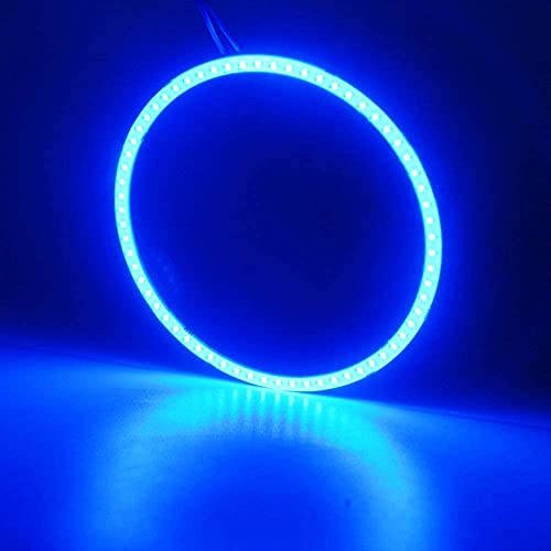 Image of 2 x 80mm 93 LED CCFL Headlight COB Angel Eyes Halo Ring Lamp (Blue)
