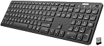 Arteck 2.4G Wireless Keyboard Ultra Slim Full Size Keyboard with Numeric Keypad and Media Hotkey for Computer/Desktop/PC/Laptop/Surface/Smart TV and Windows 10/8/ 7 Built-in Rechargeable Battery