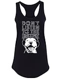 Arm The Animals Womens Don't Listen to The Bullpit Pit Bull Tank (Medium, Black)