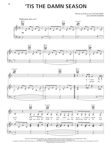 taylor swift - evermore pianovocalguitar songbook  17 songs from the album arranged  sheet music for beginners and advanced players  music book for students teachers and fans