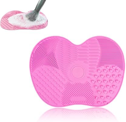 Limpiador Brochas,Limpiar Brochas Maquillaje,Almohadilla De Silicona Para Limpieza De Brocha De Maquillaje Con Ventosa,Limpieza Efectiva Y Cuidado De Las Cerdas De Maquillaje