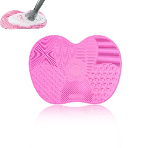 Limpiador Brochas,Limpiar Brochas Maquillaje,Almohadilla De Silicona Para Limpieza De Brocha De...