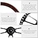 QYMOPAY 5 Hole 5 Bolt Wooden Steering Wheel, 14 Inch Grip with Black Line Racing Steering Wheel, for Racing/Rally/Motorsports/Car Simulator Driving Universal 5 Hole Racing Steering Wheel