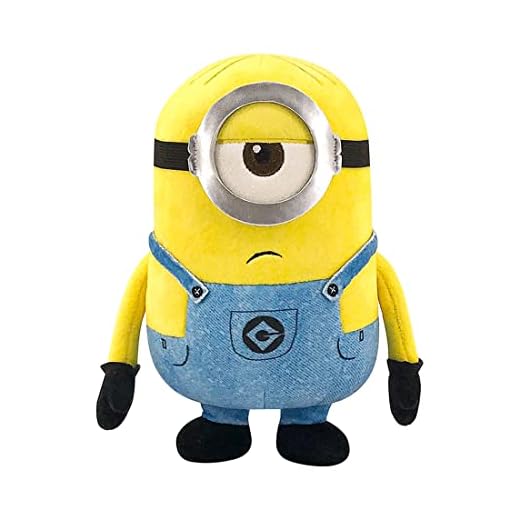 MINISO 7.9'' Minions Stuffed Animals Plush Toy (Stewart), Kawaii Soft Cute Sleeping Plushies Bedding Pillow Valentine's Day for Kids Toddler Toys Boys Girls