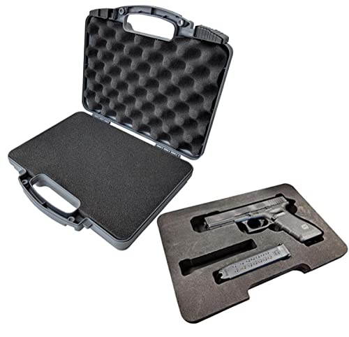 Cedar Mill Fine Firearms Professional Display Package | Tsa Approved Hard Gun Pistol Case- Air Force Gray With Premium Custom Eva Foam #TOP3
