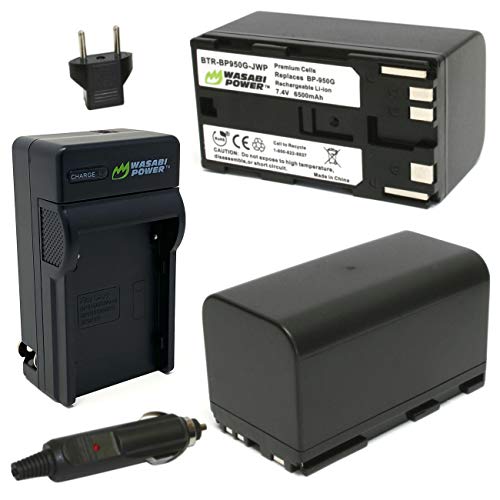 Wasabi Power Battery and Charger for Canon BP-950G, BP-955
