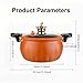Multifunctional Large Capacity Non-stick Pressure Cooker, 8QT/5L Fast-Heating Micro Pressure Pot with Visual Glass Lid, Micro Pressure Cooker Pot, for Soups, Stews & All Stovetops (Orange)
