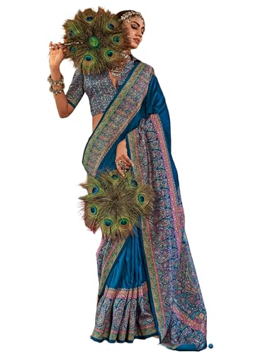 Women’s Silk With Traditional Patola Design Printed Work Saree Sari