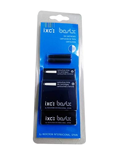 Blister con 20 cartuchos pequeños Inoxcrom Azul real para pluma y rollers recargables Cover