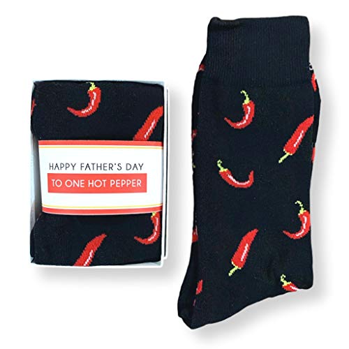 Doodle Beads You're Hot Chili Pepper Gifts for men, Funny Chili Pepper Socks For Men, Novelty Dress Socks For Men3