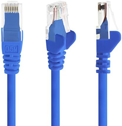 1aTTack.de Kabel Ethernet Cat 6 Gigabit RJ45 LAN, kabel krosowy kompatybilny z Internetem, routerem, modemem, Smart TV, PC i laptopem, przełącznik, modem, niebieski, 5 sztuk, 2 m
