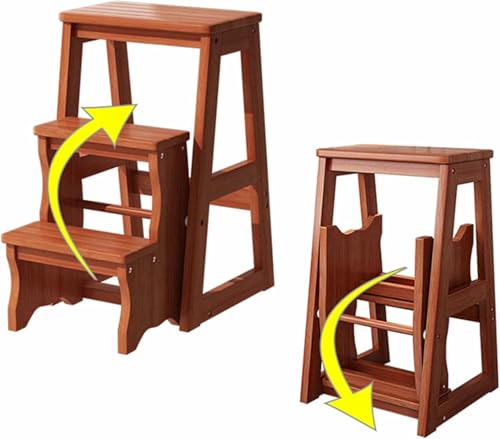 Taburete de madera plegable CNPRAZ antideslizante para evitar caídas 5