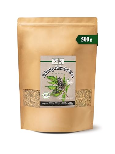 Biojoy Fleurs de sureau noir BIO (500 g), séchées et coupées, idéales pour infusion (Sambucus...