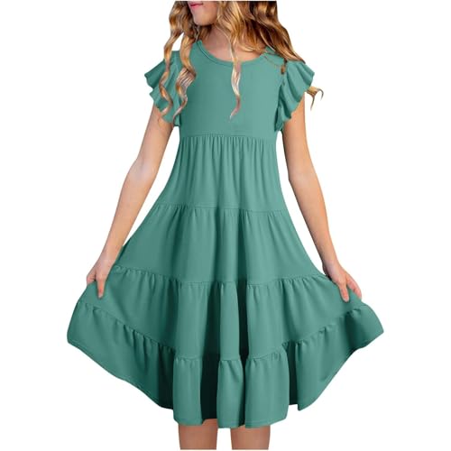 Robe d'été pour filles coupe trapèze fluide à dégradé chic
