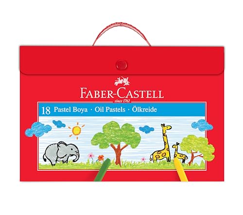Çantalı Pastel Boya, 18 Renk, Yumuşak ve Canlı Renkler, Etkili Uygulama, Taşınabilir Plastik Çanta, Eğitici ve Sanatsal Kullanım için