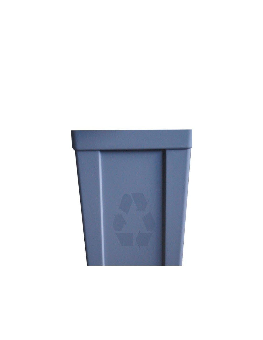 JARDIN202 - Contenedor de Residuos Zeus 65L Tapa Cerrada | Resistente, Apilable, Asa Ergonómica | Residuos Sanitarios y Comunidades | (TAPA AMARILLA)