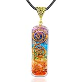 Orgone Chakra Necklace With Adjustable Cord - 7 Chakra Stone Healing pendant for Spiritual Healing