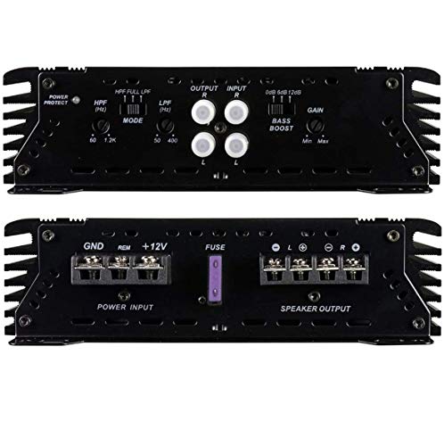 Precision Power 1500 Watt 2 Channel Amplifier - 1500W Dual-Channel Class A/B Subwoofer Amplifier - Thumbnail 2