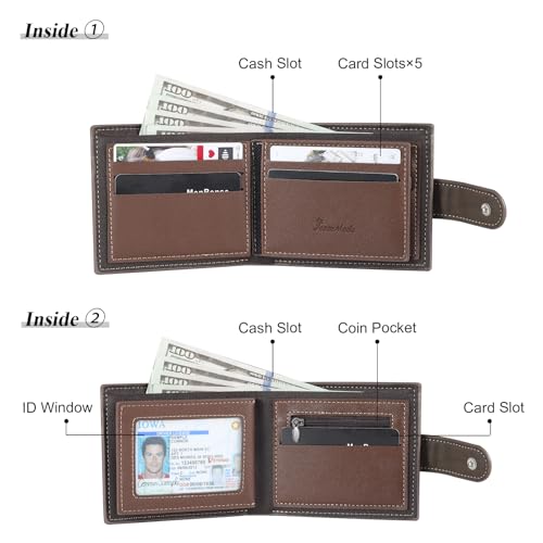 Gifts for Dad Boyfriend Custom Wallets for Men Leather Personalized Photo Wallets Gifts for Men Father's Day Valentines (Style 2)3