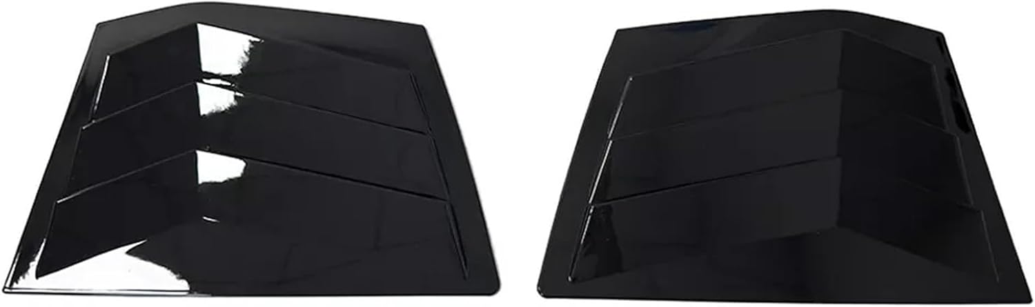 for Honda City 2014-2018 Car Rear Louver Window Side Shutter Cover Trim Sticker Vent Scoop ABS Carbon Fiber Accessories Auto(Carbon)