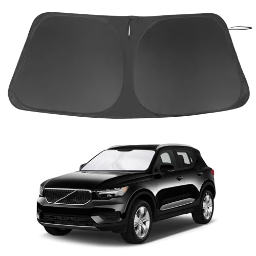 Image of Windshield Sun Shade Custom Fit for 2019-2024 2025 2026 Volvo XC40 Accessories Foldable Sunshade Sun Blocker Protect Car from Sun Rays & Heat Damage Keep Car Cooler