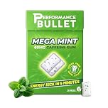 Mega Mint Caffeine Gum 60 mg – Fast Acting Energy Gum with Zero Sugar & Zero Calories for Running, Gym, & Performance Support - 24 Pieces