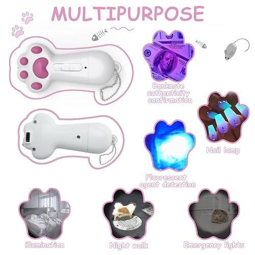 FYNIGO Brinquedos interativos para gatos e cães em ambientes internos, brinquedo recarregável por US