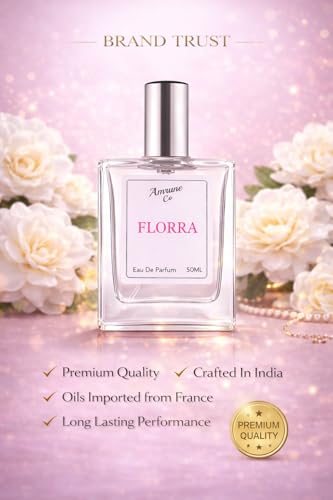 Image of Florra White Gardenia & Pear Blossom Eau De Parfum (EDP) for Women | Intense Upto 12-Hour Long Lasting Premium Luxury Fragrance flora | 50ML