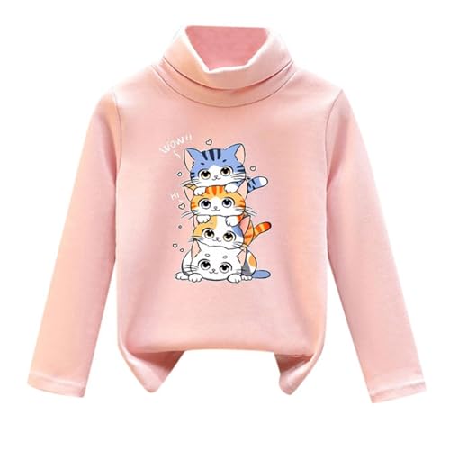 Jersey Niña Camiseta Niño Manga Larga Suéter de Punto para Niños de vellón para niños, bebés, niños y niñas, Camisetas de Cuello, Sudadera Unisex (5-6 Years)