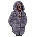 Riou Trapuntato Giacca Donna Elegante Cappotto con Cappuccio Nuova Moda Peluche Giacche Giubbotto in Ecopelle Donna Invernali Imbottito Pelliccia Cappotti Caldo Eleganti Pesante Piumino Donna