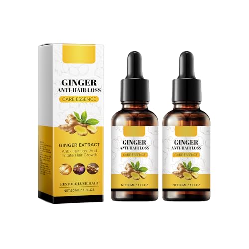 Aceite para el Cabello, Hair Oil, 2 Piezas Aceite para el Cabello de Jengibre, Estimula el Crecimiento del Cabello, Para el Crecimiento del Cabello, Nutrir el Cuero Cabelludo y Reducir su Caída