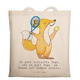 Mr. & Mrs. Panda Tote Bag Fuchs Tennis spielen - Geschenk, textiltasche, Tennisverein, Shopper, Strandtasche, Tennisclub, Laptoptasche, Schultasche, Turnier, Ballsportart