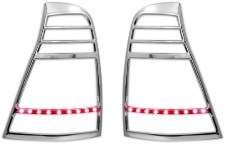 Razer Auto Chrome LED Tail Light Bezel Trim Cover for 2003-2009 Toyota 4Runner