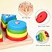 Coogam Wooden Sorting Stacking Montessori Toys, Shape Color Recognition Blocks Matching Puzzle, Fine Motor Skill Educational Preschool Learning Board Game Gift for Kids