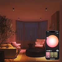 Philips Hue Essential Smart LED GU10 Spotlight, Weiß und Farbig, 2200K-6500K, 345 Lumen Energiesparlampe, dimmbar, LED Leuchtmittel kompatibel mit Alexa, Google Assistant, und Apple Home, 1er Pack – Ansicht 2