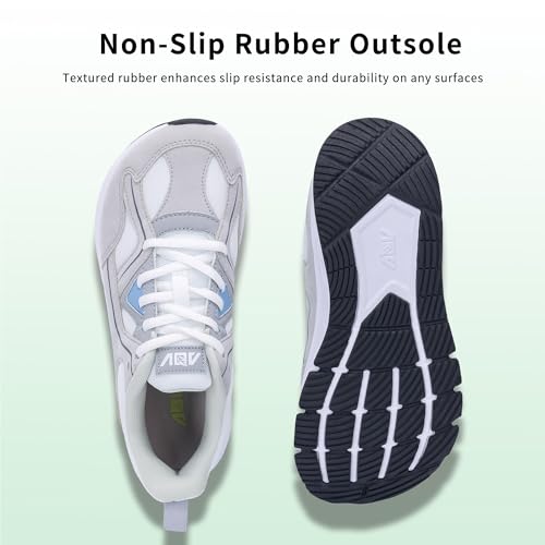 Image of Wide Toe Box Shoes Women Arch Support Walking Sneakers Orthotic Tennis Shoes for Plantar Fasciitis Bunions