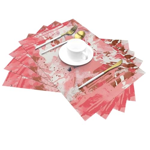 Sets de table tissés lavables graffiti clair pour repas en terrasse