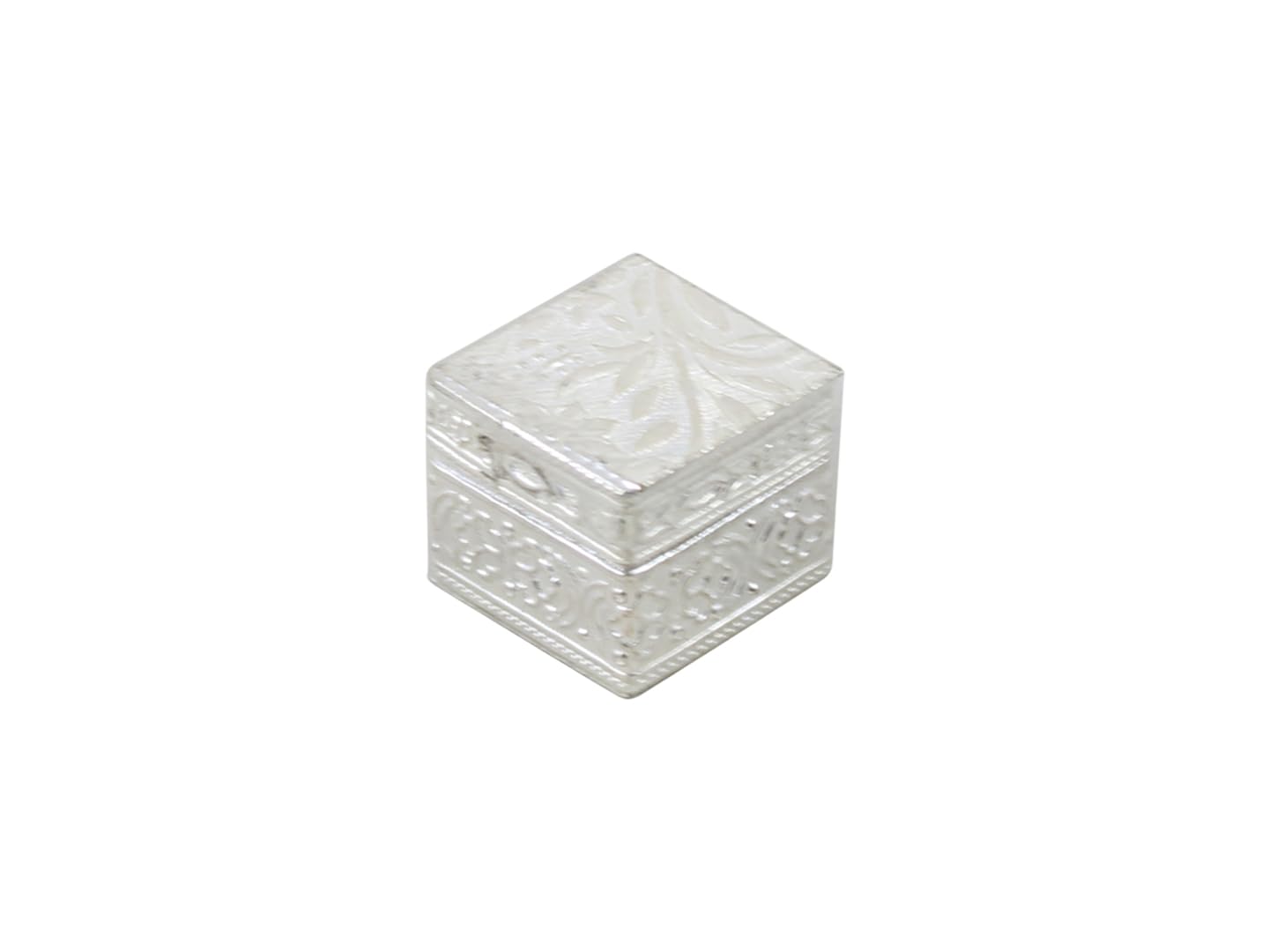 GoldGiftIdeas Silver Plated Square Shape Nakshi Sindoor Box for Women, Kumkum Box/Sindoor Dani for Wedding, Return Gift for Baby Shower, Pooja Articles for Poojan Purpose with Potli Bag-image-8
