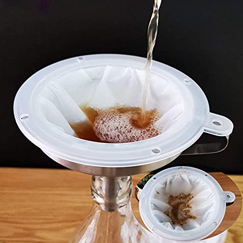 Sieb, 2 Stück, aus Nylon, Filter, Netz, Weinfilter, feines Sieb, kompatibel mit 5 Zoll, Küche, Trichter für die Filterung von Saft, Milch, Kaffee, Wein, Lebensmittelöl, 200 Mesh und 400 Mesh