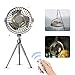 Usper Ventilatore da campeggio 4 in 1, ventilatore da soffitto USB, girevole a 360°, con luce LED, supporto triangolare retrattile, per ufficio, tenda all'aperto