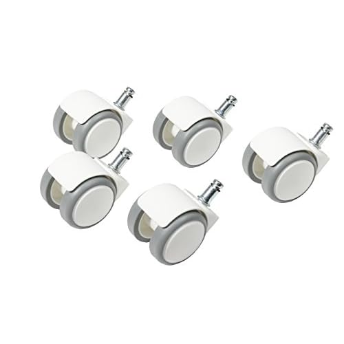 Topstar Hartbodenrollen, (Set 5 Rollen), passend für Topstar S'Neaker, Rollendurchmesser 50mm, Stiftgröße 10mm, Plastik, Weiß/Grau, 70 x 50 x 50 cm