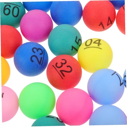 Bolas de bingo numeradas de plástico resistente con colores vivos 3