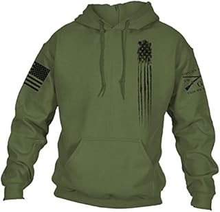 Grunt Style Beast Flag Hoodie (Military Green,X-Large)