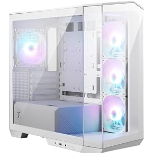 MSI MAG PANO M100R PZ White – Premium Mid-Tower Gaming PC Case –...