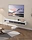 VEVOR TV Schrank hängend Wandhalterung, Fernsehschrank mit Kabelloch, schwebendes TV-Regal mit Stauraum für DVD-Player Kabelbox Spielekonsole, Hängeschrank 52 kg belastbar Weiß 140 cm Länge