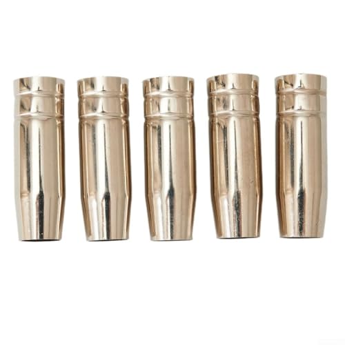 Image of Laymotric MB15 Conical Nozzle Shroud for MIG Welding Torch, Gas Push On Welding entranceory, 5 Pack Replacement Parts Compatible with MIG Welders, Metalworking Consumables