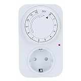 CHEOTIME Outlet -Timer, 12 -Stunden -Timer -Stecker -Steckdosen -Sockel -Timer 16A Mechanischer Countdown Easy Dial -Einstellung für die Ladung Wasserpumpe mit Wasserpumpen in Innenräumen